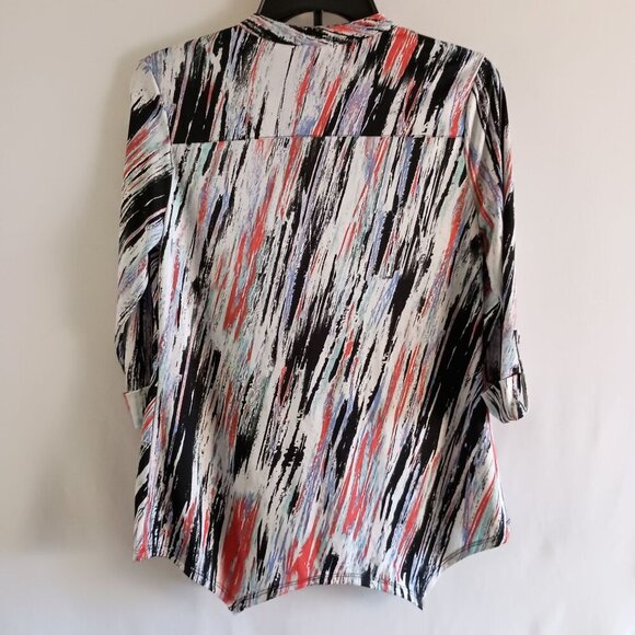 Cocomo Petite Ladies Quarter Sleeve Tunic Top size Petite M - Picture 2 of 4